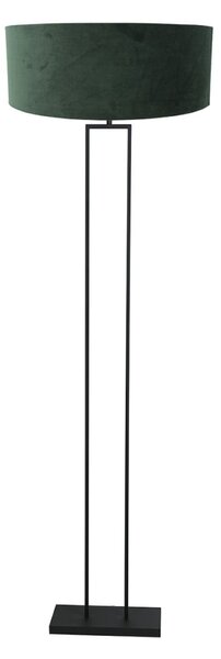 Steinhauer Podna lampa Stang, crni/zeleni velur, visina 160 cm, E27, Crno, Dnevni boravak/blagovaonica, Metal