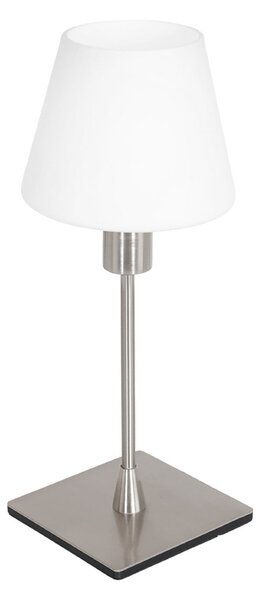 Steinhauer Ancilla stolna lampa, čelik, visina 33 cm, metal, staklo, E14, Bijela, Dnevni boravak/blagovaonica, Staklo