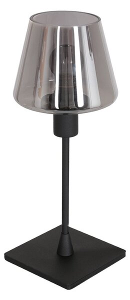 Steinhauer Ancilla stolna lampa, crna/dimljena, 33 cm, metal, staklo, E14, Crno, Dnevni boravak/blagovaonica, Staklo