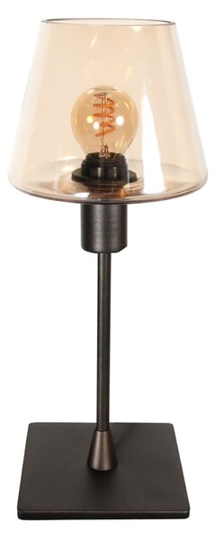 Steinhauer Ancilla stolna lampa, smeđa/jantar, 33 cm, metal, staklo, E14, Smeđa / hrđa, Dnevni boravak/blagovaonica, Staklo