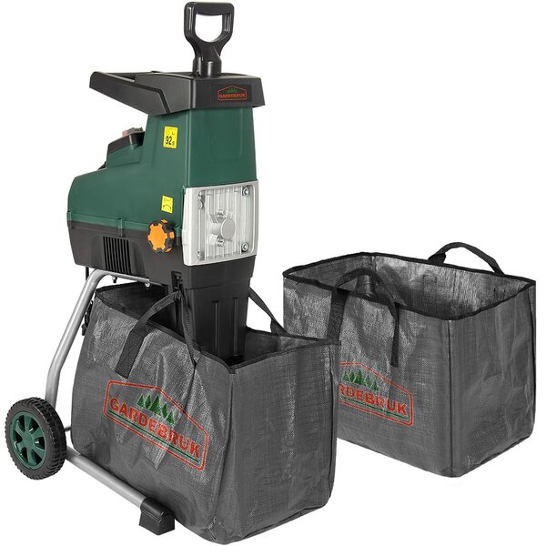 Vrtna sjeckalica/drobilica DIOX+2x vreća 60l, 3100W crno/zelena Gardebruk