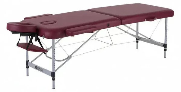 Sklopivi prijenosni masažni stol, nosivosti do 250kg, bordo | VASHOME