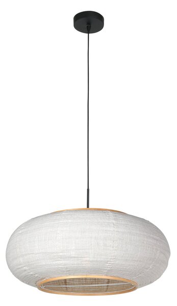Steinhauer Sparkled Light viseća svjetiljka, crna/siva lanena tkanina, Ø 60 cm, Crno, Dnevni boravak/blagovaonica, Tkanina / tekstil