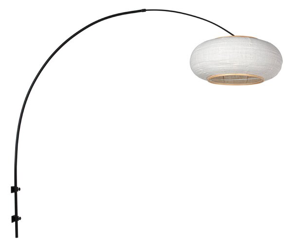 Steinhauer Zidna svjetiljka Sparkled Light 4619ZW, crna/bijela lanena tkanina, Crno, Dnevni boravak/blagovaonica, Metal
