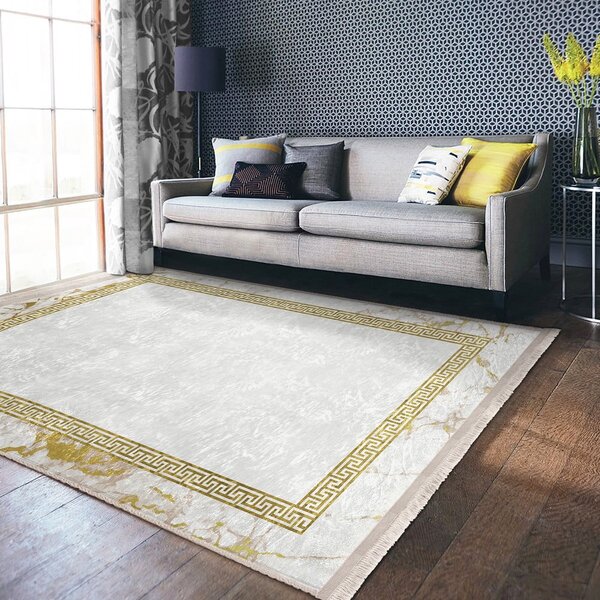 Tepih u bijelo-zlatnoj boji 80x150 cm - Mila Home