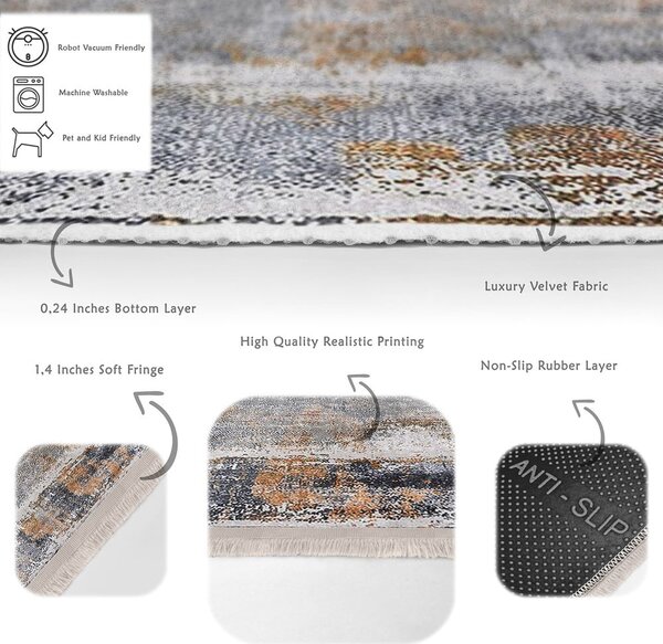 Sivi tepih 160x230 cm - Mila Home