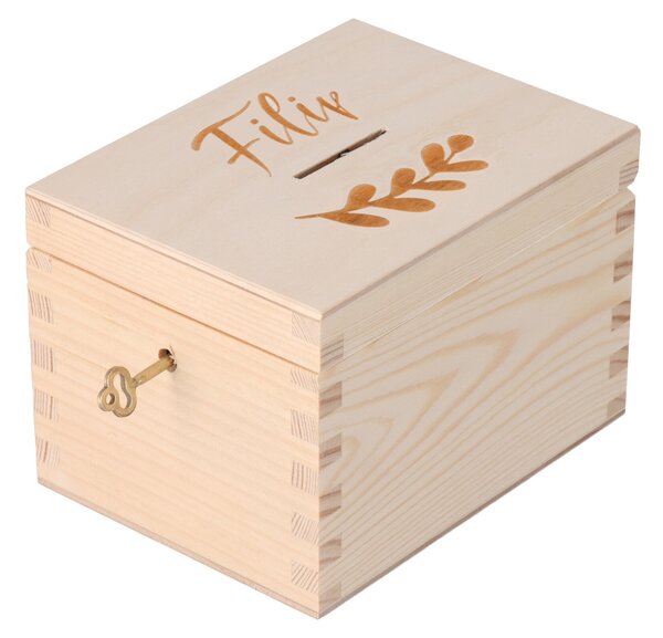 ATMOWOOD Drvena kasa s imenom