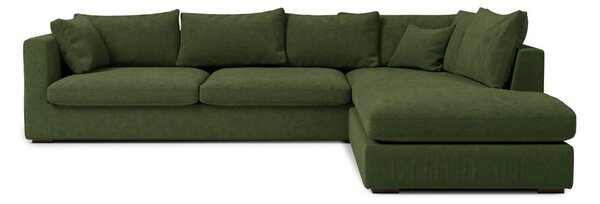 Tamno zelena kutna garnitura (desni kut) Comfy - Scandic