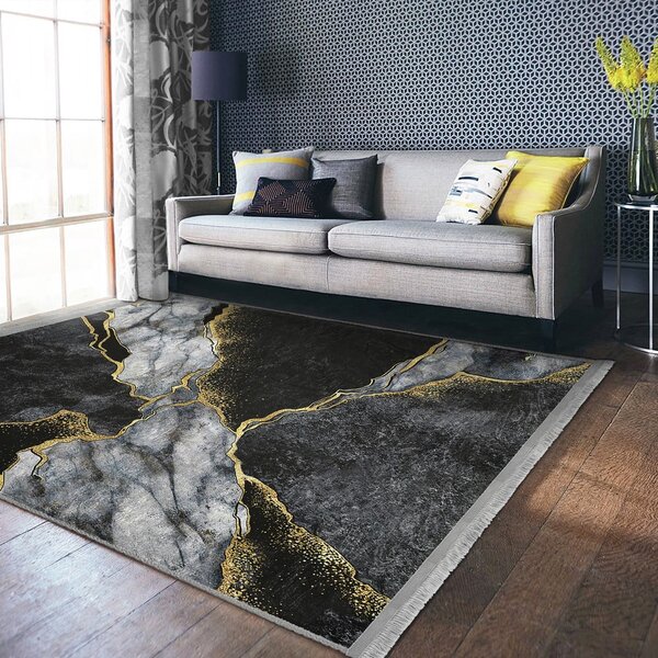 Crni tepih 80x150 cm - Mila Home
