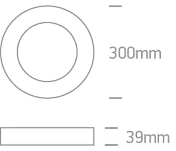CRNA LED PLAFONJERA 30W CCT (2700K-3000K-4000K) IP40 230V DM62130F/B/V