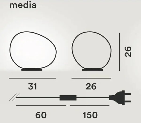 FOSCARINI GREGG MEDIA TAVOLO STOLNA LAMPA ON/OFF ZLATNO/BIJELA FN168001SG_10