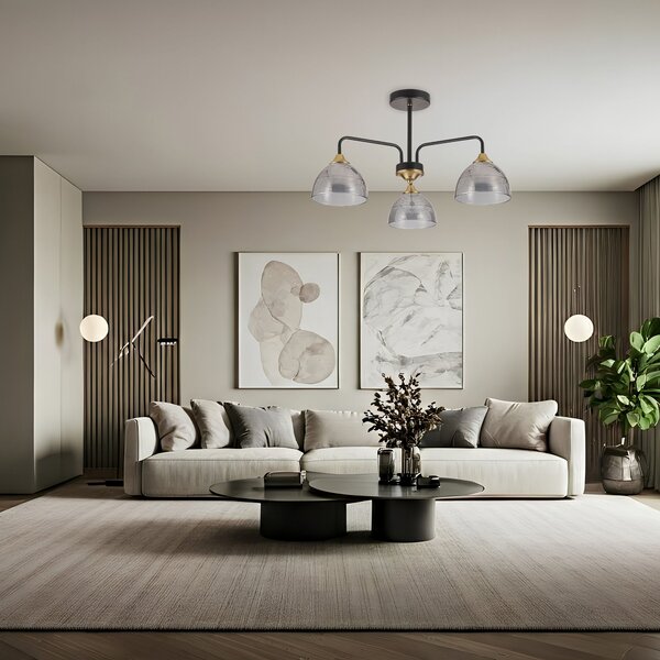 Lampa Viseća G084-3C BLACK GREY