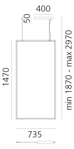 DISCOVERY SPACE RECTANGULAR TW VISILICA BRONCA 62W 2700-6500K AR2002060A