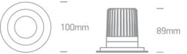 UGRADBENA SVJETILJKA LED/12W/2700K/850lm/35°/700mA BIJELA DM10112H/W/EW#