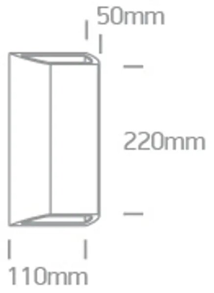 BIJELA VANJSKA ZIDNA SVJETILJKA 8W CTV IP65 230V DM67512/W/V