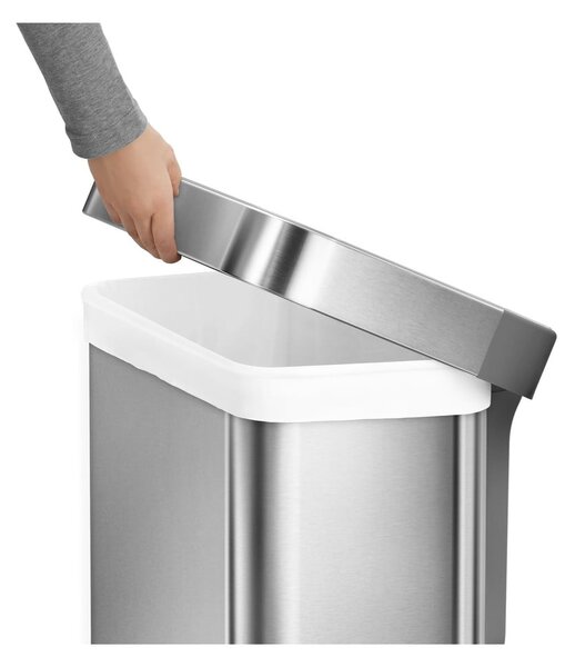 Kanta za otpatke u srebrnoj mat boji 45 l - simplehuman