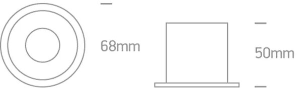 UGRADBENA SVJETILJKA GU10/50W/220V IP20 CRNA/ MAT ZLATO DM10105D8/B/BS