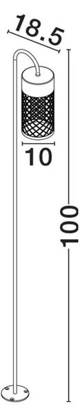 MOTLEY VANJSKA STAJAĆA SVJETILJKA LED 9Watt 395Lm 3000K IP65 CRNA NL9060232