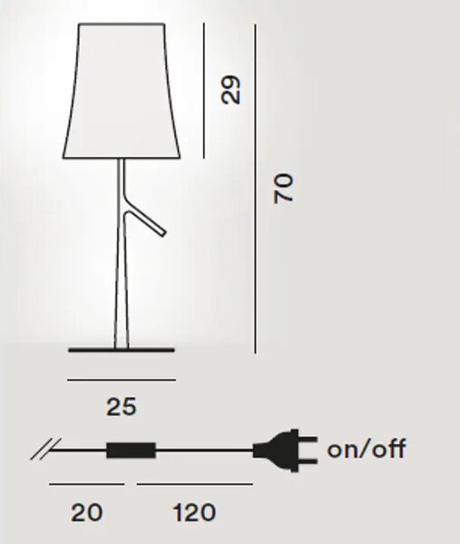 BIRDIE VELIKA STOLNA LAMPA GRAFIT ON/OFF FN221001S_22