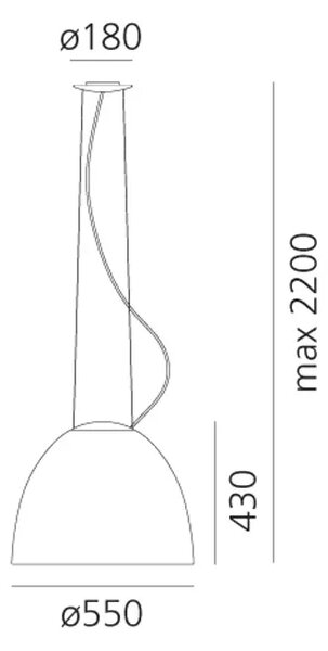 NUR GLOSS VISILICA BIJELA E27 21W 1013lm AR242100