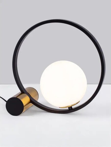 NESO STOLNA LAMPA E14 IP20/BRUŠENA ZLATNA & CRNA NL9624094