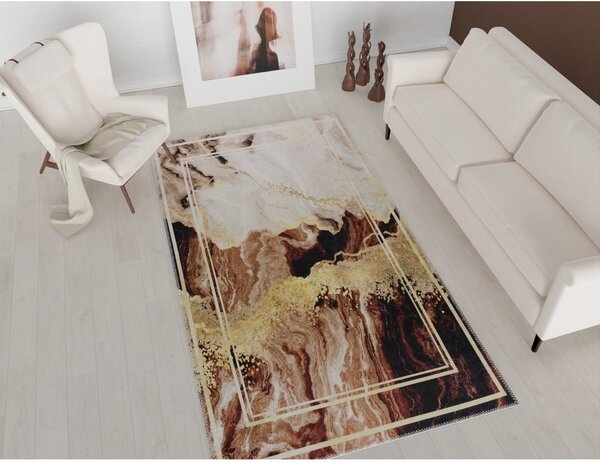 Smeđe-krem perivi tepih 50x80 cm - Vitaus