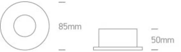 UGRADBENA SVJETILJKA 1×GU5,3/50W/12V IP44 BIJELA DM10105R/W#