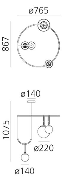 Nh S4 LUSTER CRNI/STARO ZLATO 23W 220-240V 1886lm AR1278010A