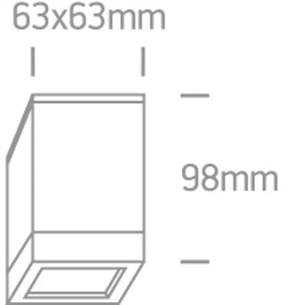 STROPNA SVJETILJKA 1xGU10/35W/230V/IP54 SMEĐA DM67130D/BR#