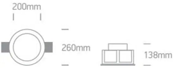 UGRADBENA SVJETILJKA GIPSANA TRIMLESS 2x20W/E27 DM10220GT1#