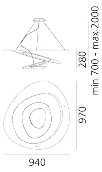 PIRCE VISEĆA SVJETILJKA BIJELA 11W 220V-240V AR1239010A