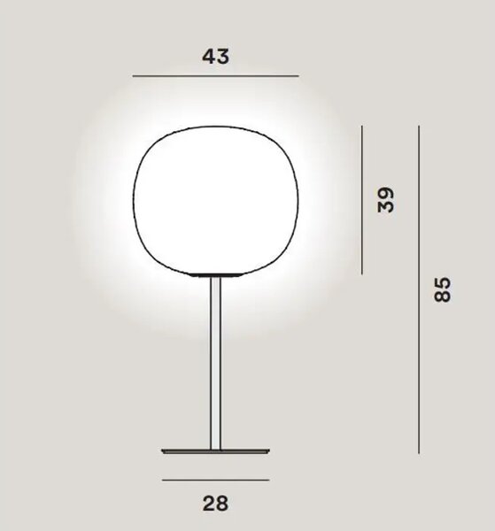 FOSCARINI GEM ALTA STOLNA LAMPA ZLATNA/BIJELA FN274011EG_10