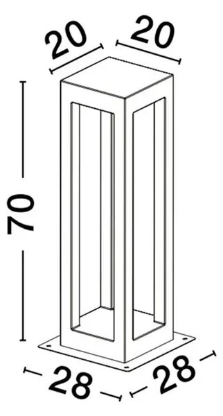BEV VANJSKA STAJAĆA SVJETILJKA LED 5 Watt 200Lm 3000K IP65 SIVA NL9540216