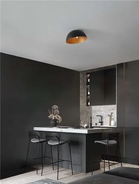 ONIA PLAFONJERA E27/12W/CRNA & ZLATNA NL9695311