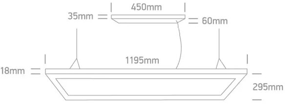 LED VISILICA BIJELA 30x120cm UGR19 CCTV IP20 230V DM38012A/W/V