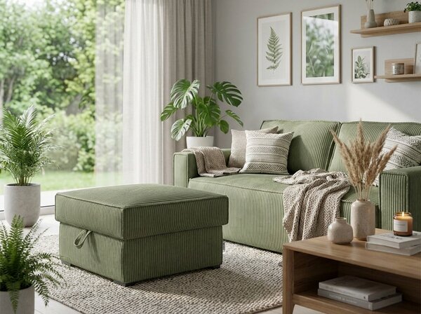 Tabure SMART COSARO s prostorom za pohranu 65x65 cm, mentol