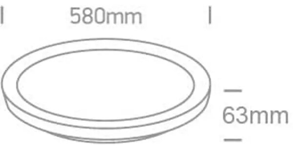 PLAFONJERA LED/48W/2700K-3000K-4000K/4080Lm/230V fi580mm CRNA DM62148L/B/V