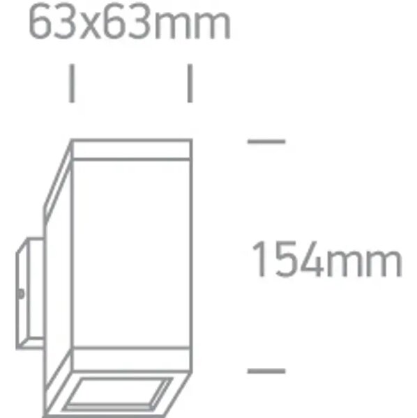 VANJSKA ZIDNA LAMPA 2X35W/GU10 IP 54 BIJELA DM67130A/W#