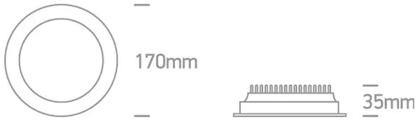 UGRADBENA SVJETILJKA LED 24W/CCT IP44 BIJELA DM10124U/W/V