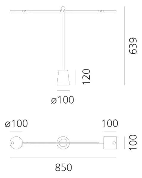 EQUILIBRIST STOLNA SVJETILJKA CRNA 12W 3000K 620lm AR1442010A