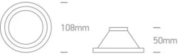 UGRADBENA SVJETILJKA GU5.3/50W/12V/OTVOR:90mm/DUBINA:95mm DM10105L/MC#