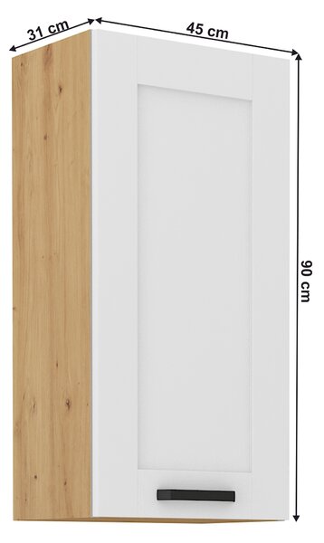 Zondo.hr Gornji ormarić Lesana 2 (bijela + hrast artisan) 45 G-90 1F . 1063969