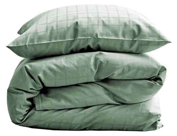 Zelena pamučna posteljina za krevet za jednu osobu 140x200 cm Clear - Södahl
