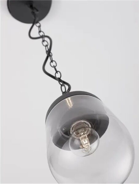 VANJSKA VISLICA OMIKA 1XE27 CRNA/STAKLO IP54 NL9060197