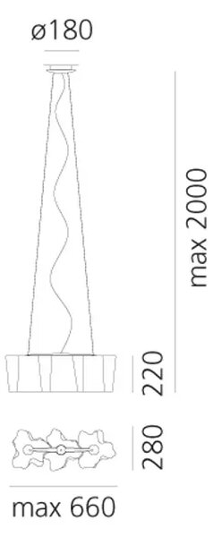LOGICO 3 IN LINEA MINI VISILICA SILK 31,5W 220V-240V 2906lm AR0697020A