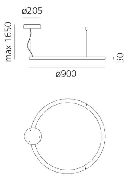 RIPPLE 90 VISILICA BIJELA 50W 3000K 3378lm AR2062010A