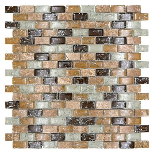 Mozaik pločica Crystal Mix XIC B1153 (30 x 28,5 cm, Bež boje, Sjaj)