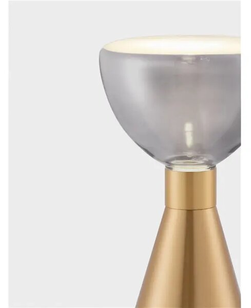 VOI STOLNA LAMPA LED /3000K/8W/227Lm/ZLATNA& SMOKY NL9236312