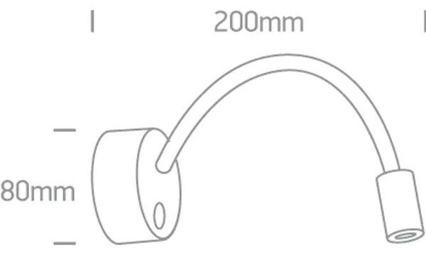 ZIDNA SVJETILJKA LED 3W/3000K/160lm CRNA DM65738A/B/W#