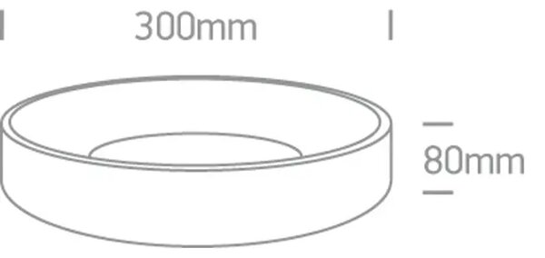 PLAFONJERA LED/20W/CCT/1700lm/230V fi300mm BIJELA DM62130N/W/V